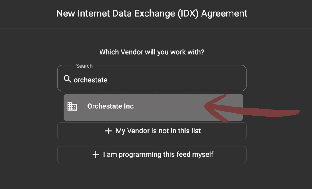 Orchestate Vendor Selection