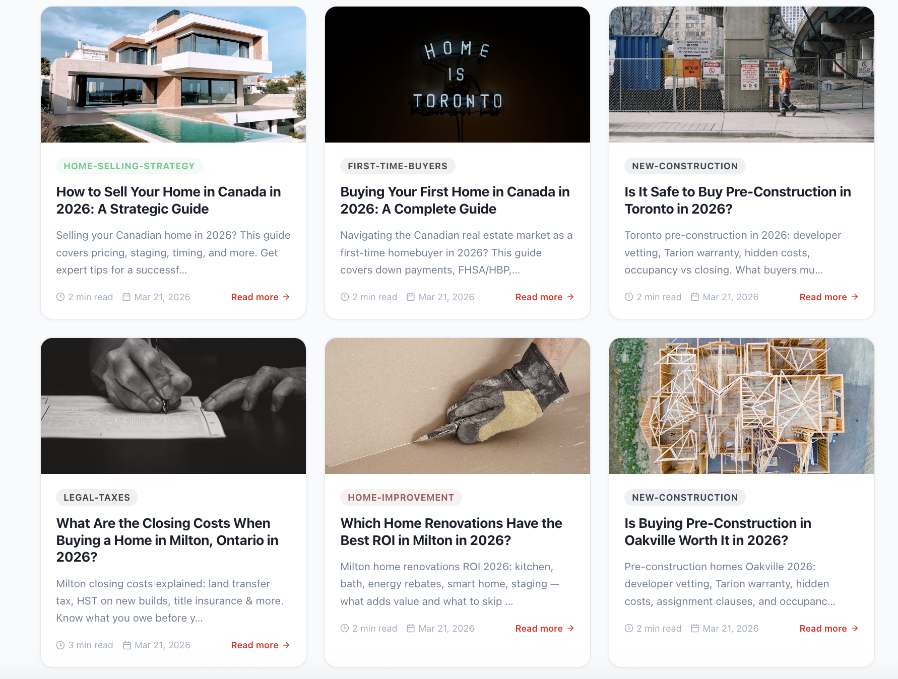 Agent blog page UI generated by Orchestate Blog Engine